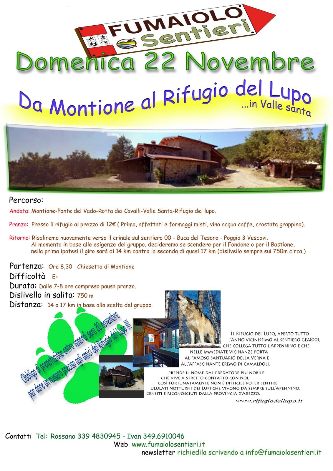 Escursione da Montione al Rifugio del Lupo – 22/11/2015