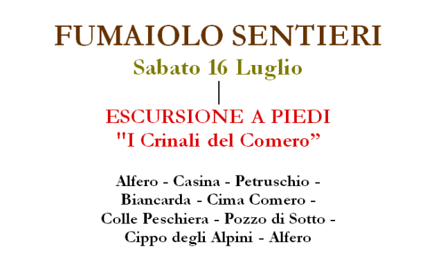 I Crinali del Comero